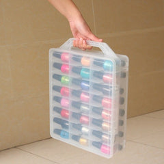 48 Bottles Transparent Nail Storage Box