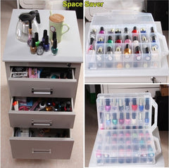 48 Bottles Transparent Nail Storage Box