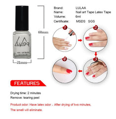 Soak Off Latex Tape Nail Gel Polish