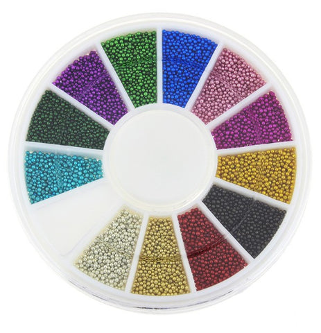 Metal Caviar Design Wheel Charms