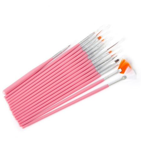 Pink Nail Art Brush Set