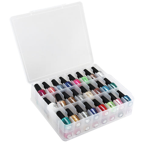 48 Bottles Transparent Nail Storage Box